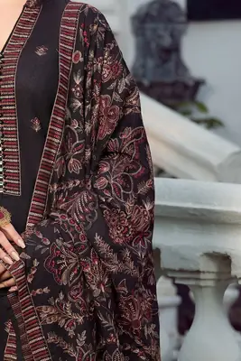 3 Pcs Women's Unstitched Embroidered Suit *BRAND: BAREEZ'E code hb thumbnail 6