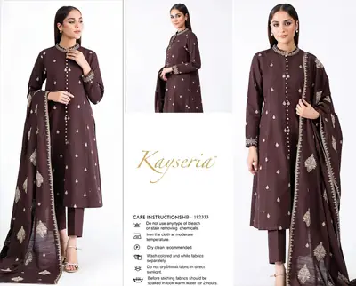3 Pcs Women's Unstitched Embroidered *BRAND: KAYSERIA* thumbnail 2