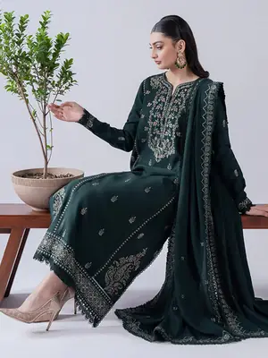 3 Pcs Women's Unstitched Embroidered Suit*BRAND: ASIM JOFA*   thumbnail 2