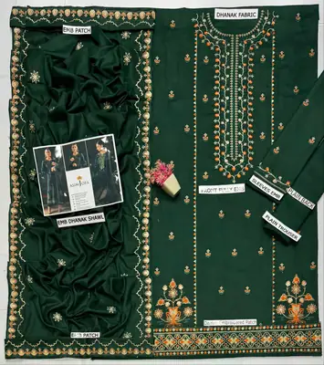 3 Pcs Women's Unstitched Embroidered Suit*BRAND: ASIM JOFA*   thumbnail 6