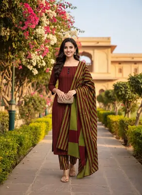 3 Pcs Women's Unstitched Printed Suit(bf)