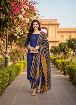 3 Pcs Women's Unstitched Printed Suit(bf)