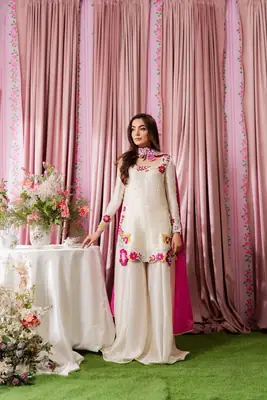 3 Pcs Women's Unstitched Embroidered Suit(skf)