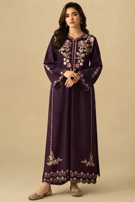 2 Pcs Women's Unstitched Embroidered Suit
