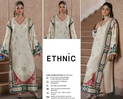 2 Pcs Women's Unstitched Embroidered Suit(HB)