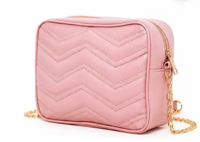 Girl's Faux Leather Textured Fancy Clutch