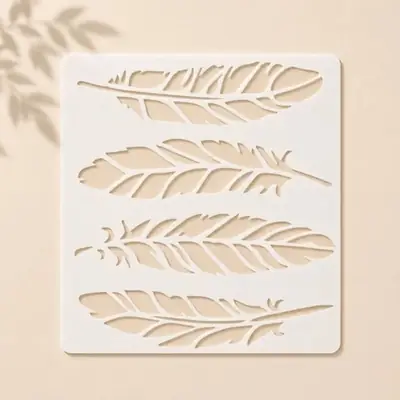 Modern Leaves Reusable Stencil for Wall & Canvas Painting