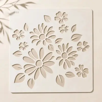 Casvena Floral Reusable Stencil - Wall & Canvas