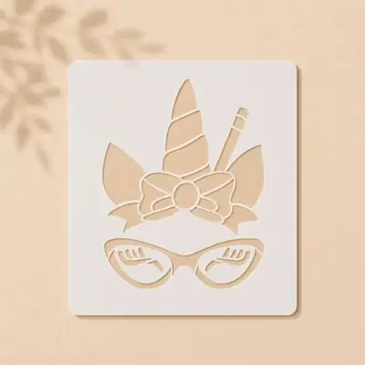 Casvena School Unicorn Stencil Reusable Stencil for Wall 