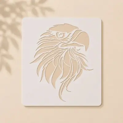Casvena Eagle Head Stencil Reusable Stencil for Wall