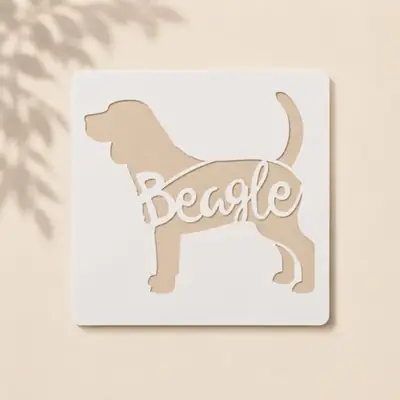 Casvena Beagle Stencil Reusable Stencil for Wall