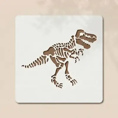 Casvena Tyrannosaurus Dinosaur Reusable Stencil for Wall
