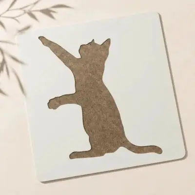 Casvena Cat Reusable Stencil for Wall & Canvas Painting