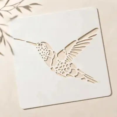 Casvena Hummingbird Reusable Stencil for Wall & Canva