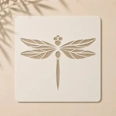 Casvena Dragonfly Reusable Stencil for Wall