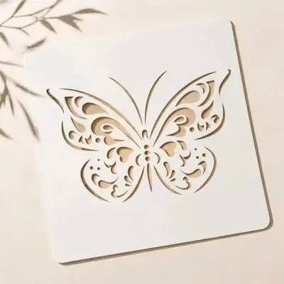 Casvena Butterfly Reusable Stencil for Wall & Canva