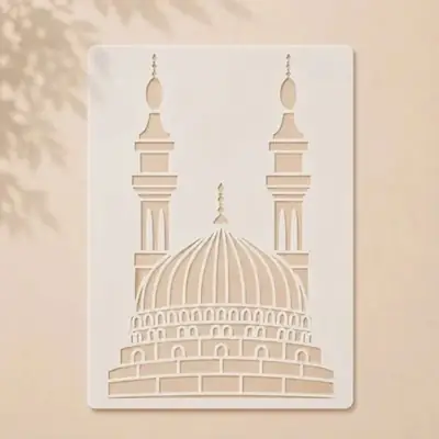 Casvena Harmony Mosque Stencil for Wall, Canvas and Wood
