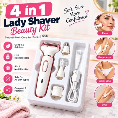 4 in 1 Lady Shaver Beauty Kit Electric Body Hair Trimmer 