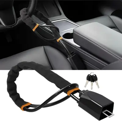 Steering Wheel Lock Steel Made With 3 Keys