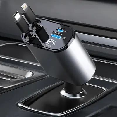 3 in 1 Car Charging Adapter 120WATT FAST charging