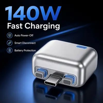 Auto Power Off Charging Adapter Dual Ejector Pins