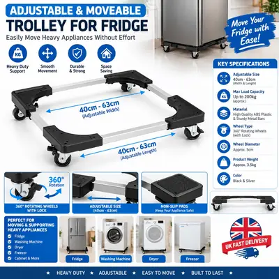 Multifunction Movable Washing/Fridge Stand with Wheel
