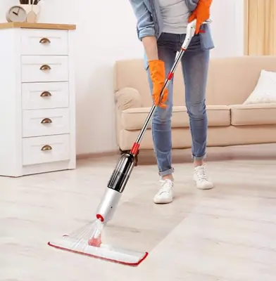360° Rotating Microfiber Spray Mop Wet & Dry Floor Cleaner