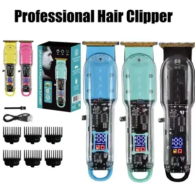 Rechargeable Hair Clipper & Beard Trimmer with LCD Display