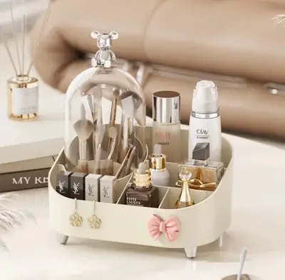 2 in 1 Bear Shape Makeup Brush Holder & Cosmetic Organizer