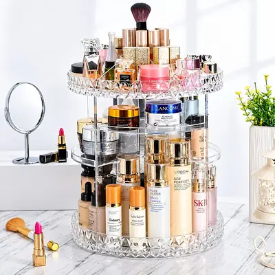 360° Rotating Makeup Organizer