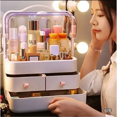 Premium Cosmetic Storage Box with 3 Drawers 