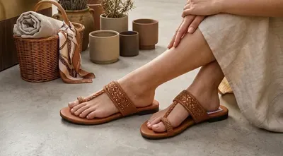 Women Brown Rhinestone Slippers Mustard thumbnail 5