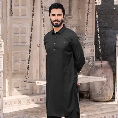 Men’s Unstitched Cotton Plain Suit