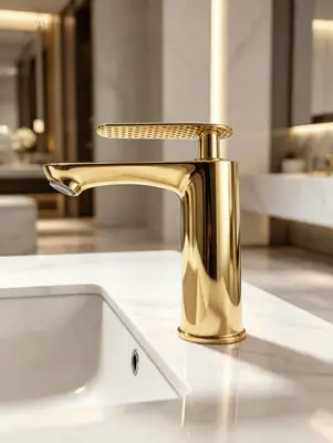 Premium Luxury Gold Plated Lever Basin Mixer Faucet 