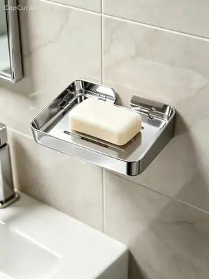 Modern Rust-Proof Metallic Soap Case for Bathroom & Kitchen