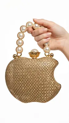 Girl's Metal Printed Fancy Clutch