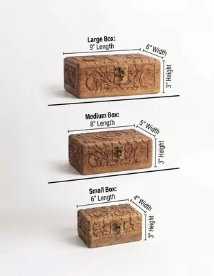 Wooden jewelry box 4x6 inches
