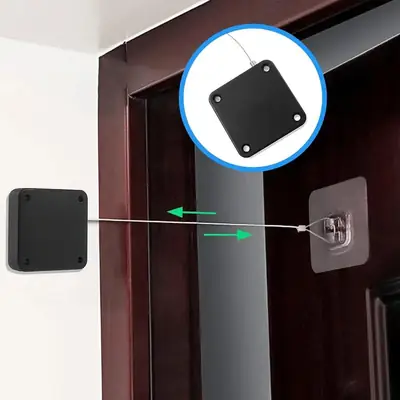 Automatic Door Closer Black Stainless Steel Spring