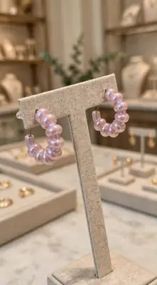 Fancy Aluminium Plated Crystal Earrings