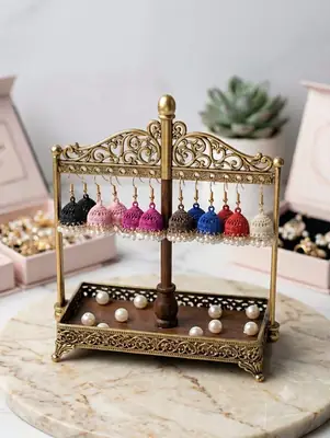 Multicolor Silk Thread Pearl Jhumkas