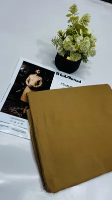 Men Cotton Plain Suit Brown Summer thumbnail 3