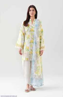 Off White Printed 3 Pcs Lawn Suit Set for Women thumbnail 1