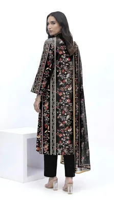 3 Pcs Women's Unstitched Printed Suit thumbnail 2