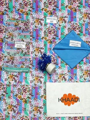 3 Pcs Women's Unstitched Printed Suit thumbnail 4