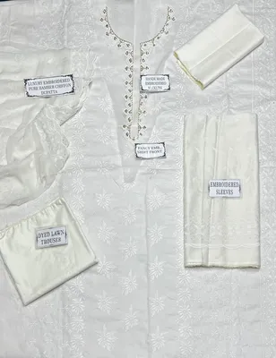 3 Pcs Women's Unstitched Embroidered Suit thumbnail 4