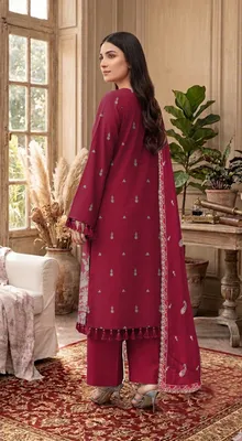 3 Pcs Women's Unstitched Embroidered Suit thumbnail 2