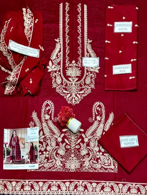 3 Pcs Women's Unstitched Embroidered Suit thumbnail 3
