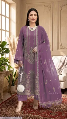 3 Pcs Women's Unstitched Embroidered Suit