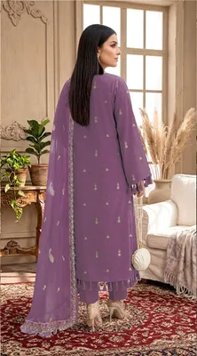 3 Pcs Women's Unstitched Embroidered Suit thumbnail 2