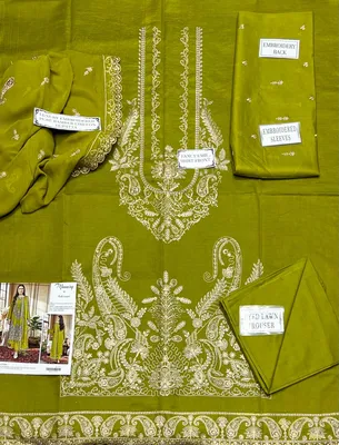 3 Pcs Women's Unstitched Embroidered Suit thumbnail 3